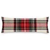 Plaid Body Pillow Cover Red and White Plaid Scottish Tartan