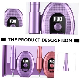 SAFIGLE 1 Set Electric Nail Drill File Machine Portable Manicure Pedicure Tool for Natural Nails Compact Low Noise Strong Motor for Home Salon Use