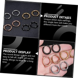 COLLBATH Mens Earrings Set Be Sterling Earrings Round Studs for Men 4 Pairs Stylish Light Non-allergic Unique for Boys