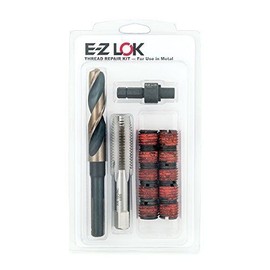 E-Z LOK EZ-450-8 Threaded Inserts for Metal; M8-1.25 Installation Kit, Steel, Black O...