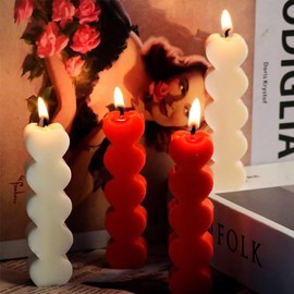 Love Heart Shape Candle Silicone Molds for Making Candle Resin Pillar, DIY Craft Art Supplies Valentine's Day (2)