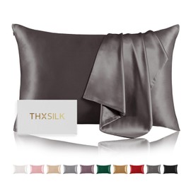 THXSILK Silk Pillowcase with Hidden Zipper, Highest Grade 6A, OEKO Certified, 100% Silk, Double Sided, Washable, Beautiful Hair & Skin, Sensitive Skin, Sleep Support, Sleep Support, Sleep Support,