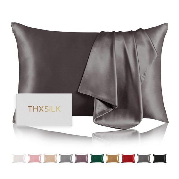 THXSILK Silk Pillowcase with Hidden Zipper, Highest Grade 6A, OEKO