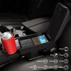 Rupse Universal Car Armrest Storage Box with Cup Holder, Adjustable