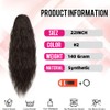 rosmile Corn Wave Drawstring Ponytail 140 Grams Natural Brown Wave