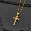 Jekvill 14k Gold Plated Cross Necklace for women and menwith
