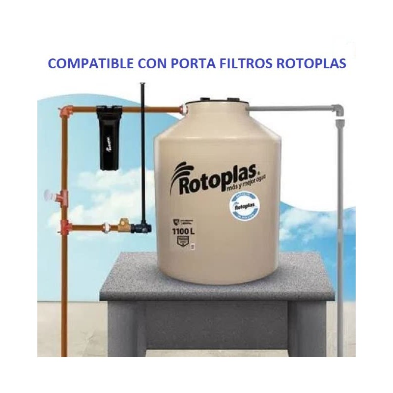 3 Cartuchos Repuesto Genérico SOLOS Estandar Compatible con Filtro Rotoplas