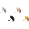 PIERCINGLINE Surgical Steel Nose Stud Feather Choice of Colours, Stainless
