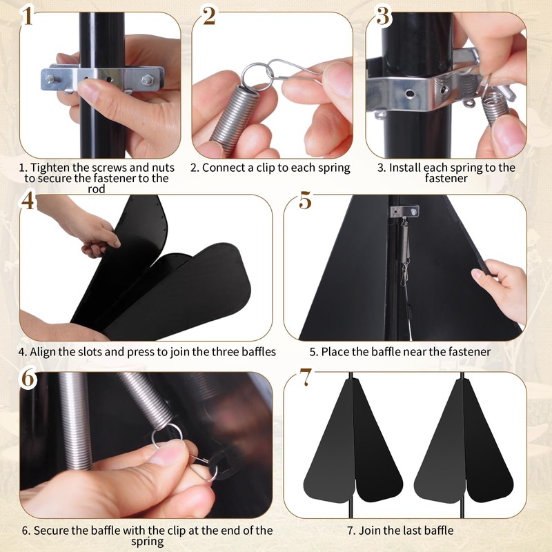 Otoolling 2 Pack Plastic Squirrel Baffle for Bird Feeder Pole