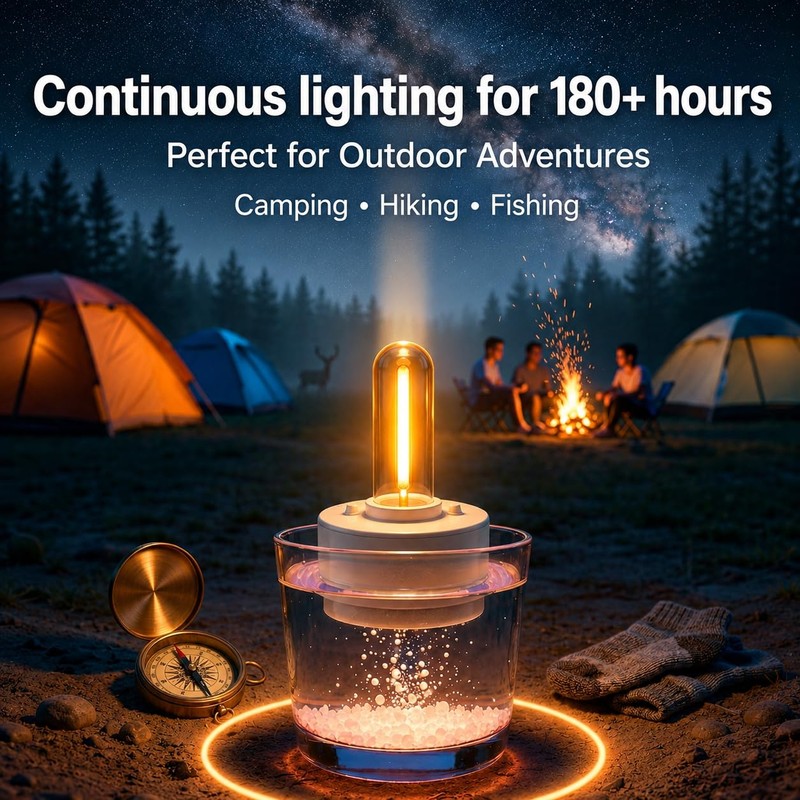 Safe Candle Lantern Alternative, Battery-Free Emergency Light for Power Outages