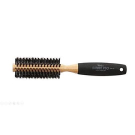 Dannyco Professional Nature Pro Oakwood Handle Circular Brush With Natural Boar Bristles and Sponge-Covered Handle Large, 1 Count, 5cm