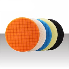 ANCLLO 5 Pieces 6 Inch Face Bracket Plate Composite Polishing Sponges Cutting Polishing Pad Set for Car Buffer Polisher Compounding Polishing and Waxing