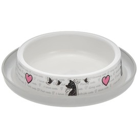 Moderna H130-027-CL Cuenco Antideslizante a Prueba de arañazos con temática de Gatos Enamorados