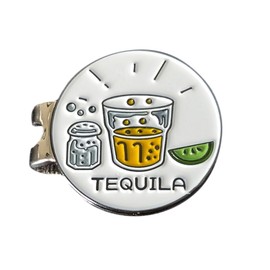 Foretra - Tequila Golf Ball Marker with Magnetic Golf Hat Clip, Golf Accessories, Funny Golf Gifts Accesories for Men, Women and Kids Golf Lovers