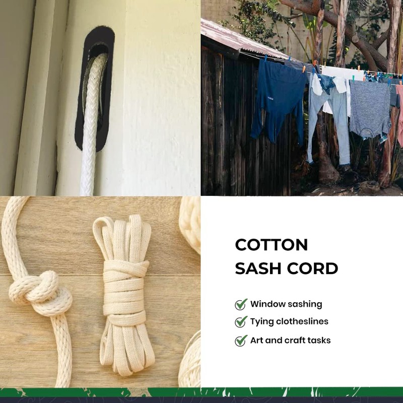 SGT KNOTS Cotton Sash Cord - All Purpose Rope for