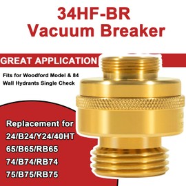 34HF-BR Vacuum Breaker Replacement for Woodford Model B24/Y24/B65/RB65/B74/RB74/B75/RB75 and 84 Wall Hydrants Single Check