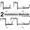 Y&M 6 PCS Adjustable Window Box Brackets for Planter Box,