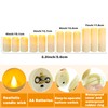 YIWER Waterproof Outdoor Flameless Candle, 12 Pcs Plastic Candles Pillars,