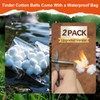 2PCS Magnesium Fire Starter with Striker, High Temp Magnesium Rod,