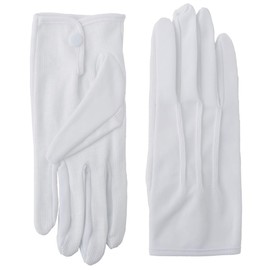 SANDAI Ceremonial Gloves, Slip-Resistant, Nylon and Cotton, High-Breathability, Combo, Men's Formal Gloves, White Gloves, XS, S, M, L Size, 1 Pair, 3 Pair Set, Selectable, white