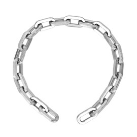 OKG Cadena de seguridad – Cadena de puerta para exteriores de 2 pies x 1/4 pulgadas de grosor, cadena a prueba de cortes hecha de aleación de acero endurecido para cercos, bicicletas, jaulas de