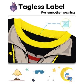 DAUGHTER QUEEN Boys Pajamas Size 7 Long Sleeve Pjs for Boys 7t 100% Cotton Pj Sets Kids Sleepwear Child Pirate Ship Themed Jammies Spring Clothes Medium, 6-7 Years Old