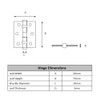 HANDLEZONE® Door Hinges 1 Pair 76mm / 3 inch Ball