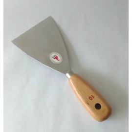 INOX Italy Inox Stainless Steel Drywall Knife 4 in Blade Straight Edge Putty Knife