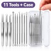 11-Piece Blackhead Remover Tool Set for Facial Care – Stainless