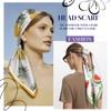 Zewurtuw 2PCS Scarf Silk Feeling Satin Head Hair Wrap Lightweight