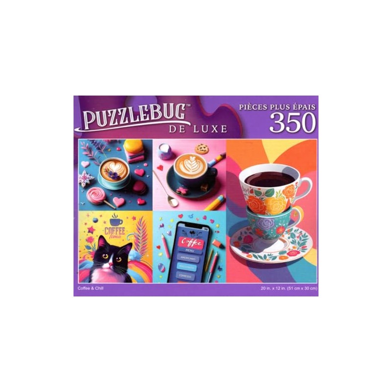 Coffee & Chill - 350 Pieces Jigsaw Deluxe Puzzle for