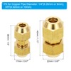 PATIKIL Brass Pipe Fitting Connector Set of 2 Brass Pipe