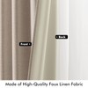 MIULEE 100% Blackout Linen Curtains for Bedroom, Beige Solid Luxury