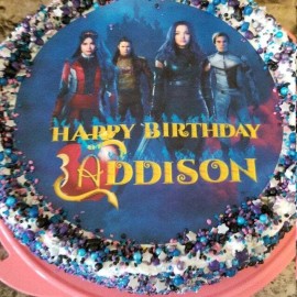 Unbranded Descendants Edible Image Toppers. Edible Round Pre Cut Stickers. - 15 circles 2.0"