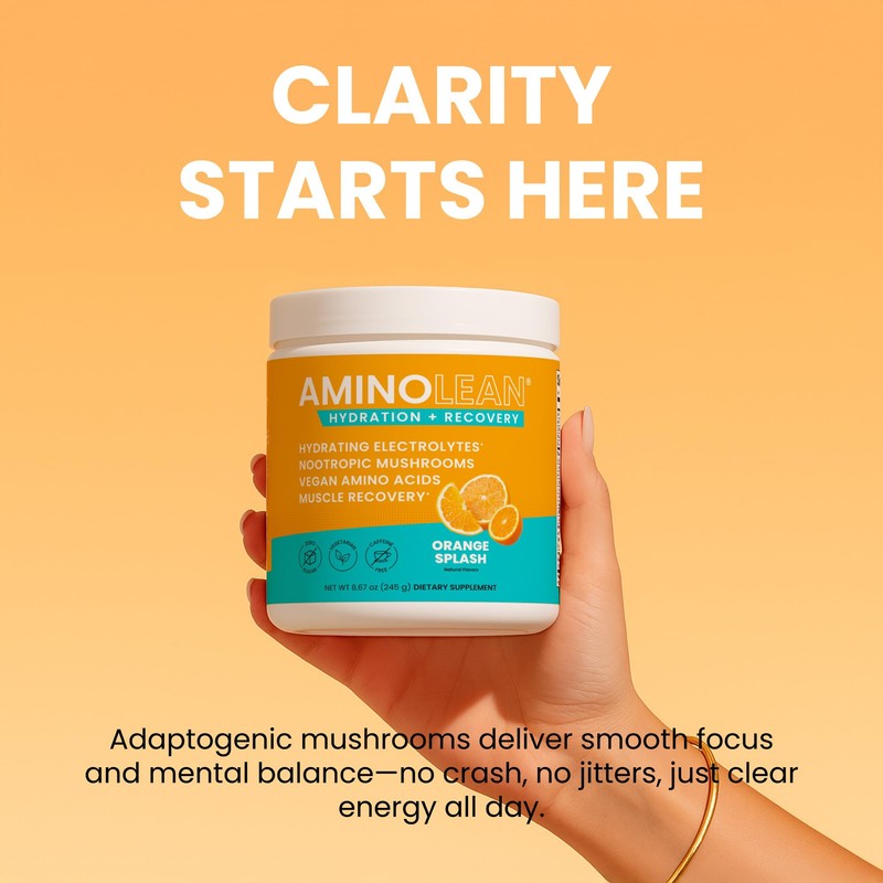AminoLean Hydrating Electrolyte Powder and Recovery Drink with Sea Minerals,