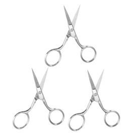Stainless Steel Eyebrow Scissors Set 3pcs Mini Beauty Scissors for Women Precision Brow Trimmer Curved Blades for Eyebrow Shaping and Facial Hair Grooming