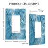 OILbiexn Decorative Outlet Covers Abstract Luxury Blue Gradient Marble 1