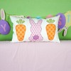 ONWAY Easter Bunny Carrot Pillow Cover 12x20 Inch Pink Rabbits
