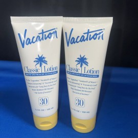 Vacation 2x Vacation Classic Lotion SPF 30 Full Size 3.4 oz 100 ml each EXP 06/26
