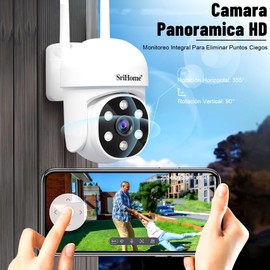 2PCS Camara de Seguridad Exterior WiFi 2.4GHz, 2MP Cámara de Vigilancia para Casa,Cámara Inalámbrica Impermeable IP66,360° Camaras de Seguridad con Visión Nocturna de Color con Detección de Movimiento