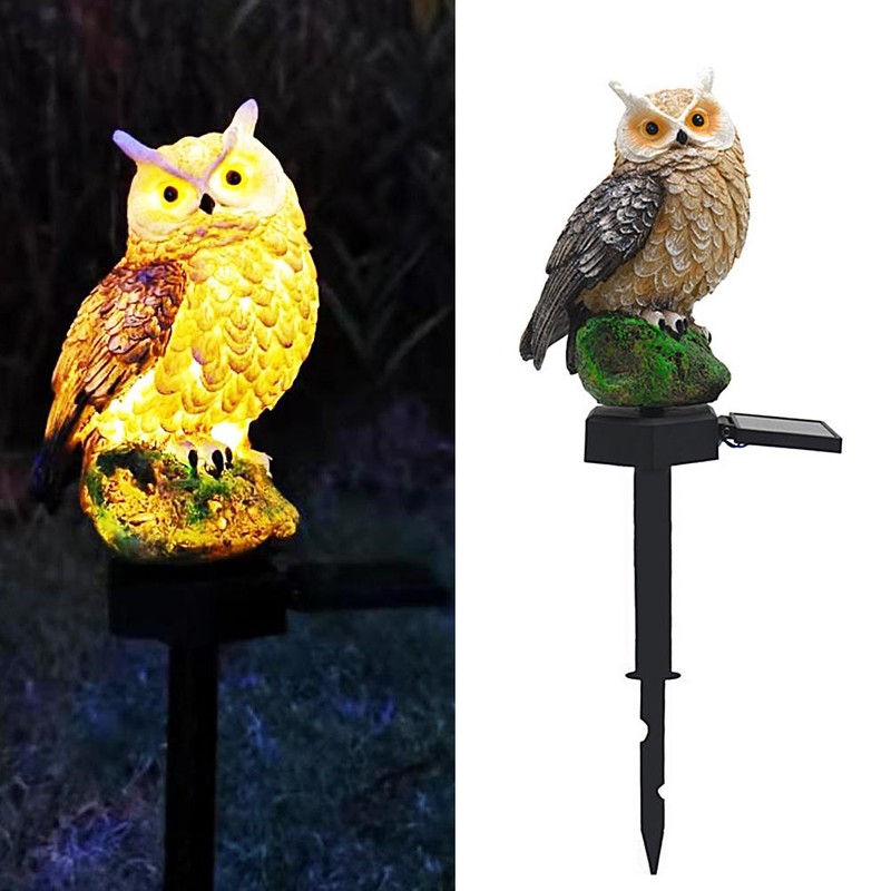 Owl Solar LED Lights Waterproof Garden Decorative with Stake for