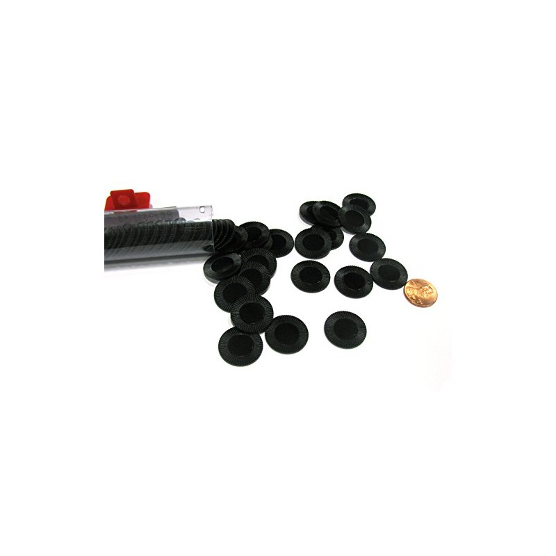 Black Mini Poker Chip 7/8in Tube of 50ea by Koplow