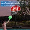 Portable Basketball Hoop 5.5-6.1Ft Height Adjustable LED Poolside Gift for