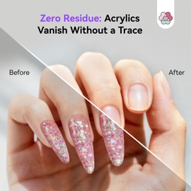 SAVILAND Acrylic Nail Remover Kit: 30 ml Acrylic Remover for Nails Rapid Dissolution Acylic Nail Powder Cuticle Oil & Nail Care Tools Gentle Acrylic Remover No Soaking No Wrapping Home Salon Kit