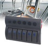 Electrical Switch Panel 6 Gang Pre Wired Blue LED Switch