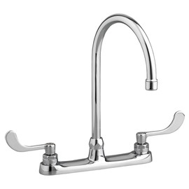 American Standard 6409171.002 Monterrey Top Mount Gooseneck Kitchen Faucet with Spray, 8-Inch, Chrome
