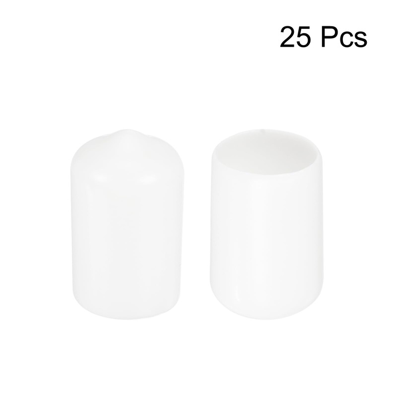 uxcell 25pcs Rubber End Caps 1/2"(12.5mm) ID Vinyl Round End
