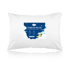 Babebay Toddler Pillow,13X18 Soft Toddler Pillows for Sleeping, Machine Washable Kids Pillow with Cotton Pillowcase, Perfect for Travel, White