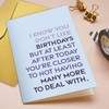 Qiliji Funny Getting Older Birthday Card for Men Women, Old