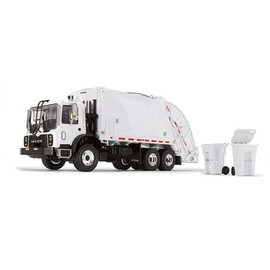 First Gear 1/34 White Mack TerraPro with McNeilus Rear Loader & Trash Cans 10-4337